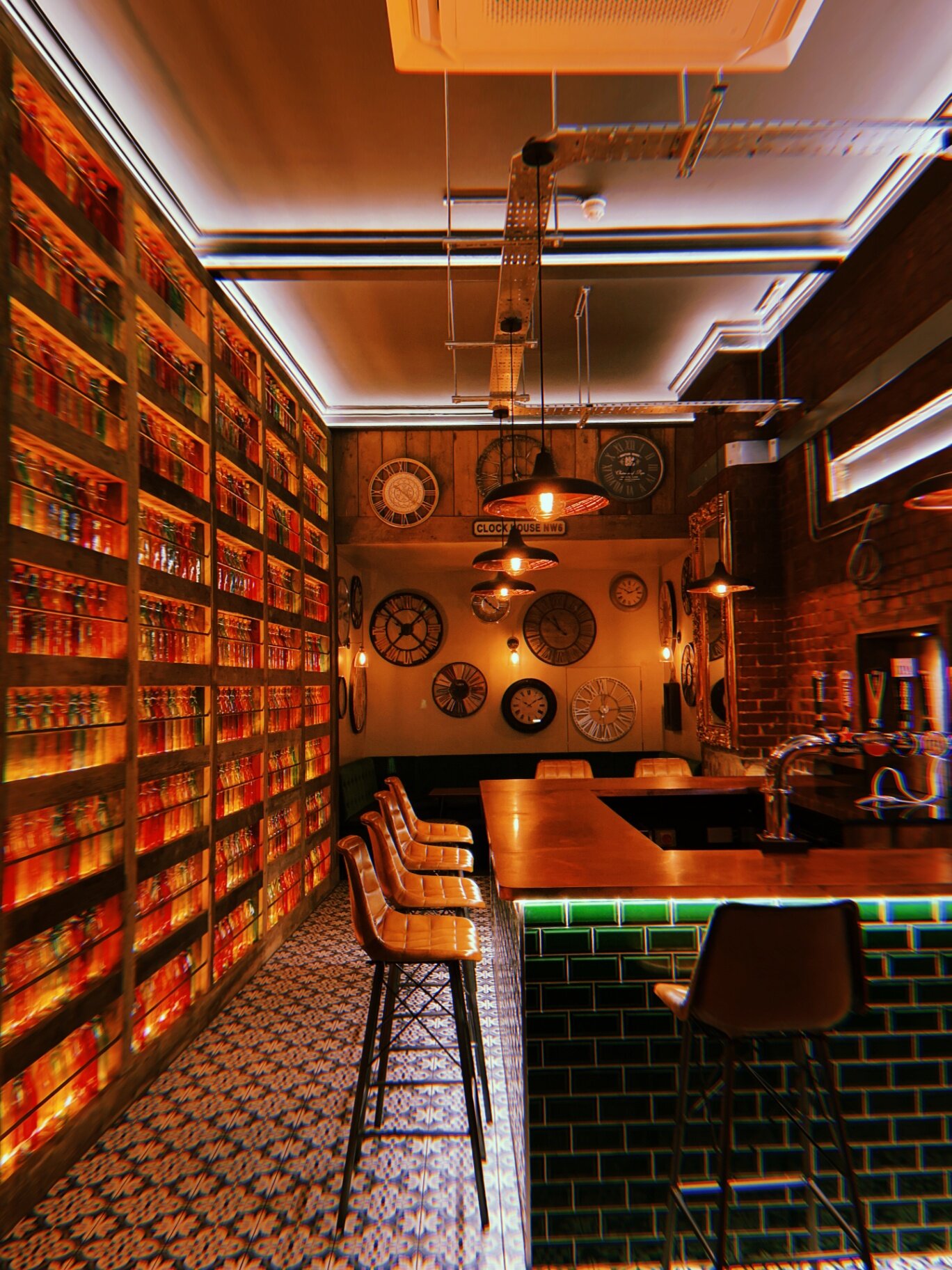 Inside one of our houses at golden hour